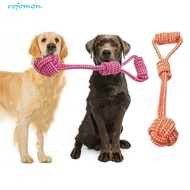 ROFOMON Dog Chew Cotton Rope, Bite Resistant Elastic Dog Bite Rope, Puppy Interactive Toy Random Color Dog Toy Rope Ball Dog Cotton Rope Tug of War For Dogs Puppy