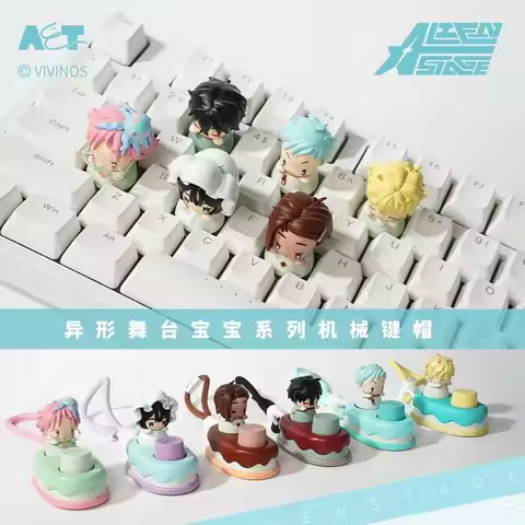 New Genuine Alien Stage Baby Series Mechanical Keycaps Blind Box Kawaii Mini Model Boy Girl Anime Pe