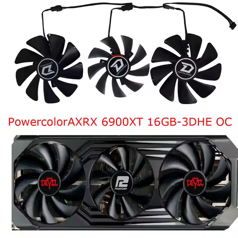 3Pcs/Set,DIY GAA8S2U GA91S2H,Graphics Card Fan Cooler,For Powercolor Red Devil Dragon RX 6950 6800 X