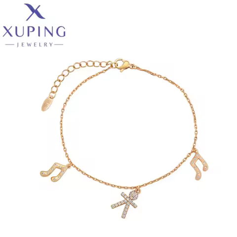 Xuping Jewelry Fashion Luxury Gold Color Plated Bracelets for Women Exquisite Gifts A00895344