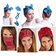Anti Dust UV Buff Bandana Turban Head Scarf Cotton Square Scarf
