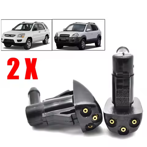 2 pcs Car Front Windshield Wiper Washer Jet Nozzle Dual Holes Windshield Washer For Hyundai Kia 9863