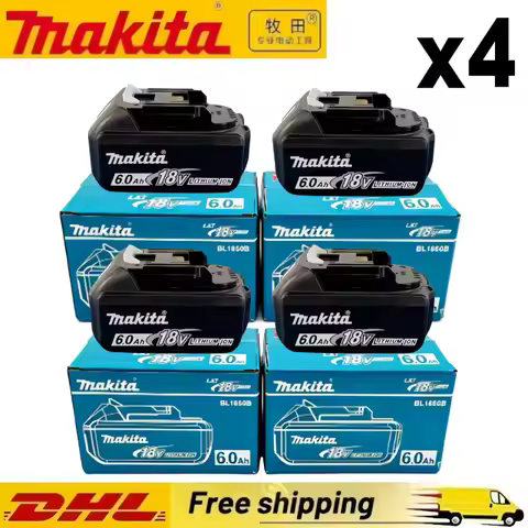 100% Genuine 18V Makita 6.0/5.0Ah Makita Battery BL1840 BL1830B BL1850B BL1850 BL1860 BL1815 Replace