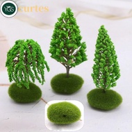 YGS Fake Trees, Simulation Plastic Model Trees, Garden Decor Accessories Artificial Moss Rocks/Woode