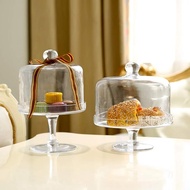Transparent Glass Cake Stand Afternoon Tea Cake Bread Fruit Cake Stand Clean Glass Dome Cake Stand C