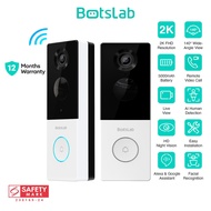 Botslab Video Doorbell Camera 2K, HD Night Vision 5000mh Battery-Powered Wireless Doorbell (R801)