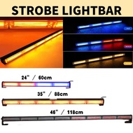 12V-24V Truck Emergency Warning Flash strobe light bar Waterproof 15 Flashing Modes Strobe Light Bar Amber LED Truck