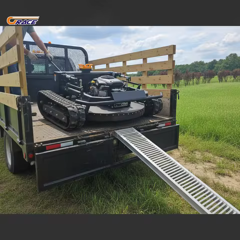 Farm Slope Muddy Orchard Tracked RC Lawn Mower Wireless Grass Cutting