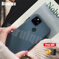 Biruiqu Ốp Lưng Cho Google Pixel 5 Ốp Lưng Điện Thoại Bảo Vệ Mỏng Mờ TPU Đá Sa Thạch