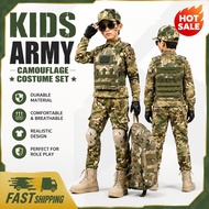 Ready stock Baju Tentera Malaysia Kids Army Costume Boy Girl Soldier Uniform Malaysia Emblem Local
