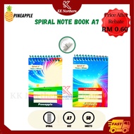 Pineapple Spiral Note Book A7/ Spiral Book / Buku Nota A7