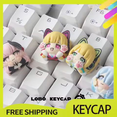 Blue Archive Theme Keycaps Resin Layered Drip Gel Design Mechanical Keyboards Customied Art Peripher