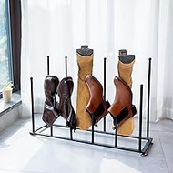 GENMOUS Free Standing Large Boot Rack Holder for Tall Boots Storage, Black Metal Shoe Rack for Boots Storage and Organizer, Shoe Boot Rack Holds 6 Pair for Entryway Cabinet Closet Bedroom Hallway