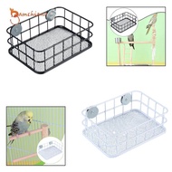 [Gamchiano] Compact Bird Cage Seat And Resting Stand with Hay Feeder for Parakeets