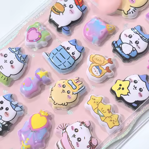 Hot 3D Cartoon Pop It Peach Sticker Phone Case Decoration Sticker, Cute Decor for Notebook, Phone Ca