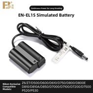 FB | Fake Battery for Live Streaming External Power Supply for Nikon Z6 Z7II Z6 Z5 D7200 D7100 D7000