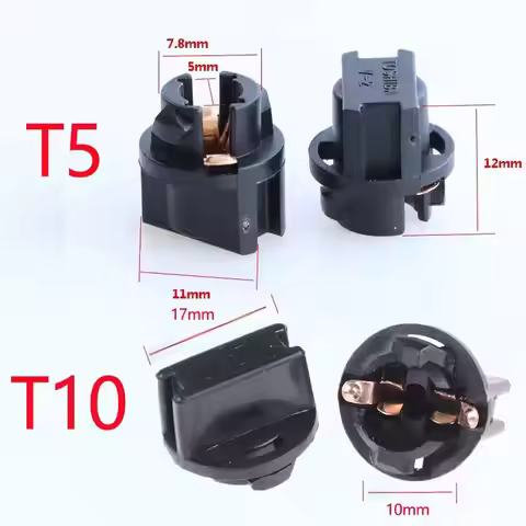 10Pcs T10-S1 T10-V2 T5-S1 T5-V2 T6.5-V2 T10-V3 B8.3D B8.4D B8.5D Car Light Socket Twist Lock Wedge D