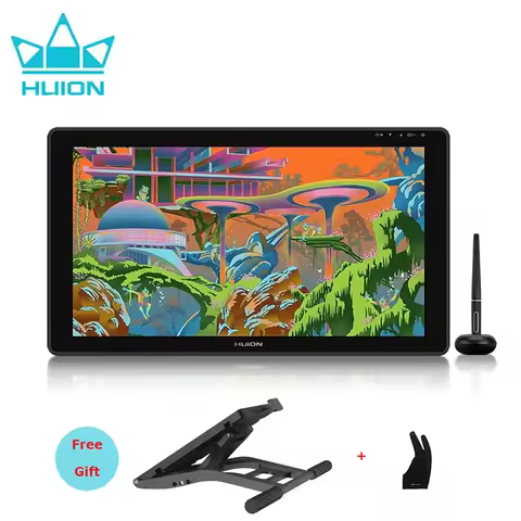 HUION Kamvas 22 Graphic Tablet 21.5 inch Pen Tablet Monitor Screen 120%s RGB Pen Display Anti-glare 