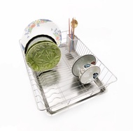 傾斜式自動排水 不鏽鋼大尺寸設計碗籃 碗盤架 瀝水架 餐具架碗架