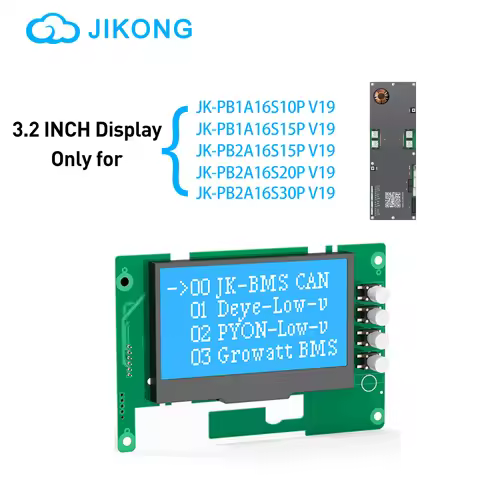 JIKONG BMS 3.2 Inch SOC Power Display Work for JKBMS PB Series BMS for pb1a16s10p pb1a16s15p pb2a16s