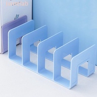 LUMELAB​ Desktop Bookends, Display Bookshelf Divider Book Stand, Stationery Durable 4 Grid Simple De