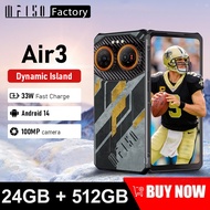 IIIF150 Air3 Rugged Phone 512GB 12GB Dynamic Island 100MP Camera Android 14 G96 Phone Ultra Thin Rug