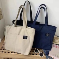 Canvas Tote Shopping Bags Shoulder Large-capacity Portable bag Korean Shoulder Bag Canvas Bag Tote B