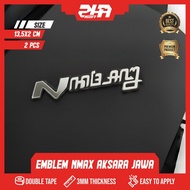 NMAX EMBLEM JAVANESEAksara 3D NMAX LOGO NOT A STICKER NMAX GOLD SILVER MOTORCYCLE RAISED EMBLEM YAMA