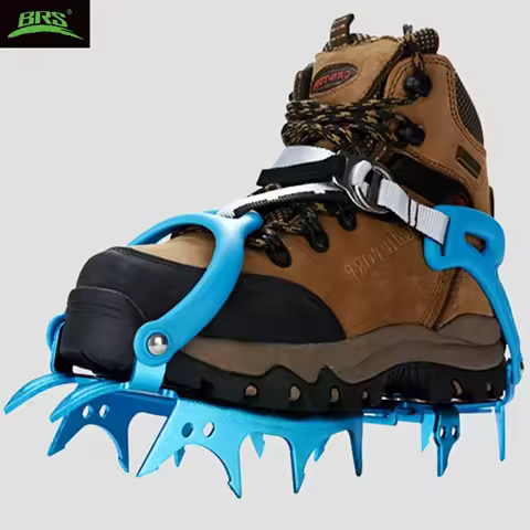 BRS- S1 S1A S3 14 Teeth Claws Crampons Shoes Ice Crampons Snow Non slip Cover Ice Gripper Manganese