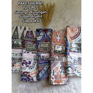 Kurung Sarong Economy package contains 5 pcs batik sarong/ custom sarong/ Raja delivery sarong/ peka