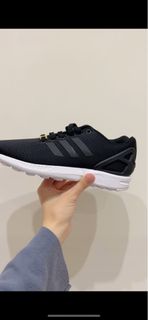 Adidas zx flux 黑白 運動鞋 23公分