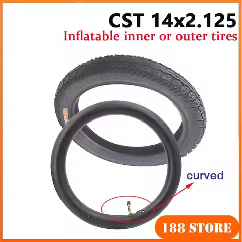 14X2.125 (57-254) CST Thickened Inflatable Electric Bicycle Tire Inner and Outer Tire Replacement