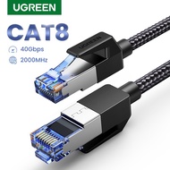 Cáp mạng Cat8 đúc sẵn bọc dù dài 1M Ugreen 80429 cao cấp