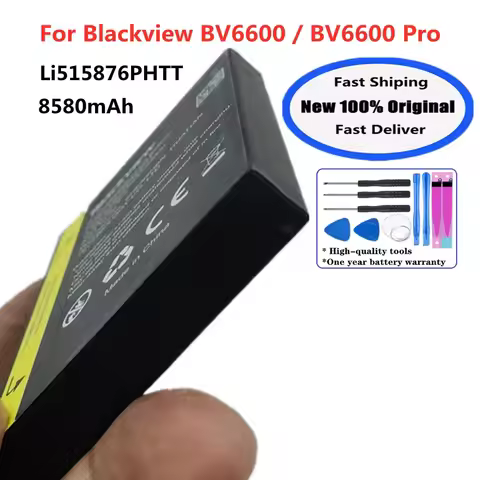 Li515876PHTT 8580mAh 100% Original Phone Battery For Blackview BV6600 /BV6600 PRO Batteries Batteria