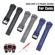 For Casio GBD-200-1/2/9GBD-200RD Waterproof Rubber Strap Soft Silicone Watchband Accessories for Dig