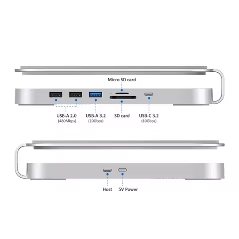 A13E-Docking Station USB C Hub With Hard Drive Enclosure Type C NVME M. 2 SSD Case 4K M1 M2 For Mac 