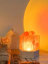 鹽燈,創意小夜燈燈燈帶造型適用於女孩臥室和生日禮物,電動燭臺(精油)