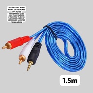 L163 ORIGINAL AUX CABLE 3.5 AV RCA 2X1 TO JACK 3.5 MM RC-150 TRANSPARENT CABLE JACK AUDIO SPEAKER 1.
