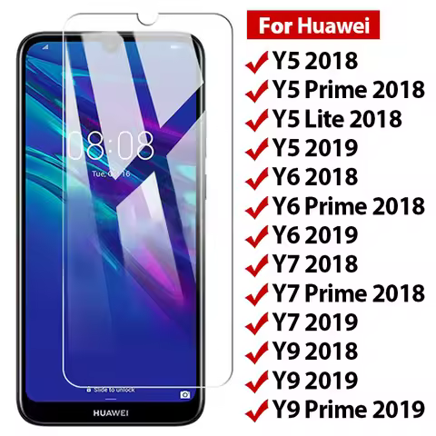 9H Tempered Glass For Huawei Y7 Y6 Prime Y5 Lite 2018 Smartphone Protective Glass on Huawei Y9 Prime