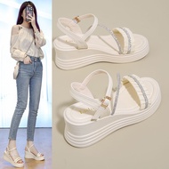 Fashion Sandals Wedge Nacre Crystal Accessories 7 Cm High Heels Beautiful Very Comfortable To Wear M