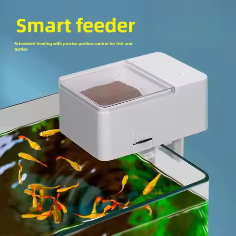 Small Fish Automatic Feeder Smart Auto Fish Timing Feeder Quantitative Tank Guppy Food Dispenser for