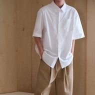 Summer Dress High-End Graduation Answer Debate Summer New Style Short-Sleeved White Shirt Men Women 