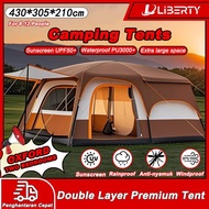 Khemah camping Tent 8/10 Person Outdoor Tent Waterproof Outdoor Camping Person Luxury Double layered