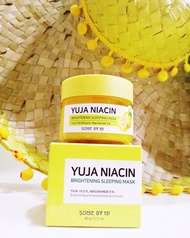 Some By Mi Yuja Niacin Brightening Sleeping Mask 60g. สลีปปิ้งมาส์กสูตรใหม่ปรับสภาพผิว เนื้อกึ่งเจล บางเบา ไม่เหนอะหนะผิว