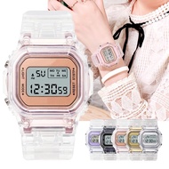 Fashion Simple Transparent Digital Watch Square Ladies Watch Sports Waterproof Electronic Watch Clock