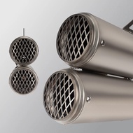 Universal 51mm motorcycle sc exhaust Mesh double tube muffler exhaust for z900 R3 R25 cbr250rr cbr50