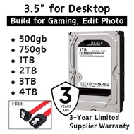 1. BLACK 3.5-Inch Gaming Hard Drive Hard Disk  500gb 1TB 2TB 3TB 4TB HDD 3.5" CCTV HDD