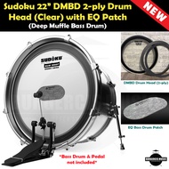 Sudoku 22" DMBD clear bass drum head skin drum head (Evans EMAD2 EMAD Quality)