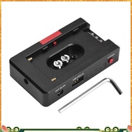 NP-F Battery Charger Metal Battery Adapter Plate USB DC12V DC8V DC Outputs 1/4In for NP-F970/F950/F9