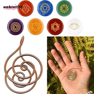 NOONOR Spiral Palm Ring, Adjustable Handmade Copper Palm Ring,  Jewelry Accessories Reiki Energy Spi